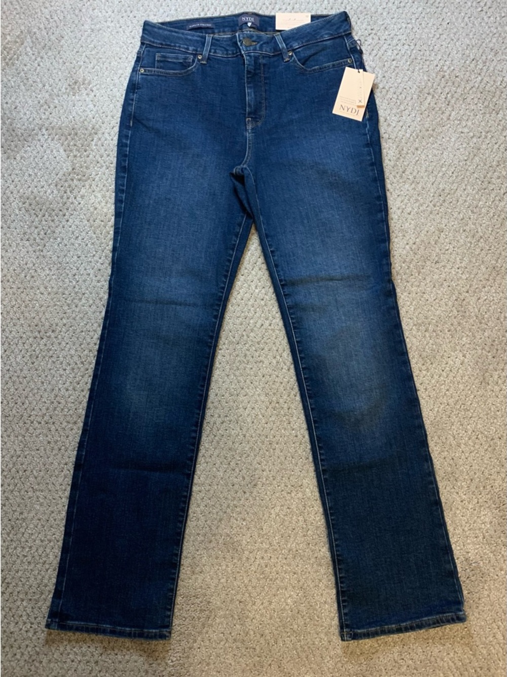 NYDJ Dark Indigo Straight-Leg Jeans